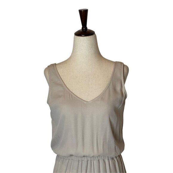 Show Me Your Mumu Taupe Nude Kendall Maxi Side Slit Gown Dress Size XS - Picture 6 of 16